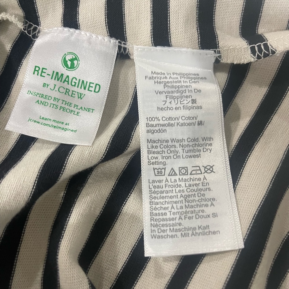 J.Crew Black and White Striped Cotton Skirt - Size S - Picture 4 of 6